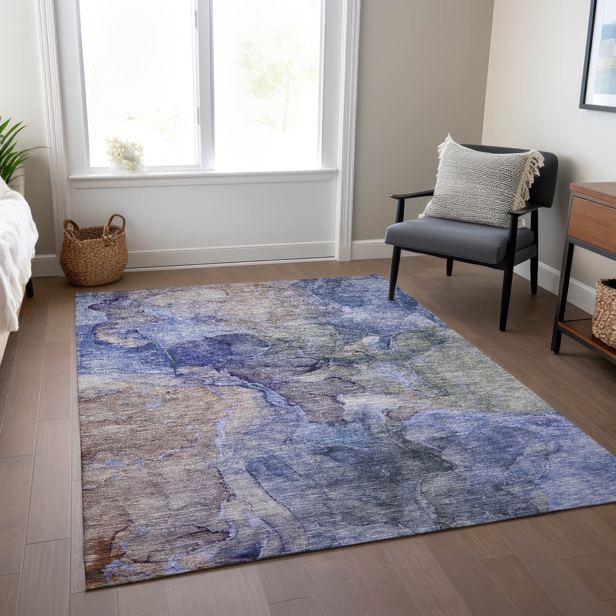 Addison Rugs Chantille ACN689 Blue 10' x 14' Indoor Outdoor Area Rug, Easy Clean, Machine Washable, Non Shedding, Bedroom, Entry, Living Room, Dining Room, Kitchen, Patio Rug