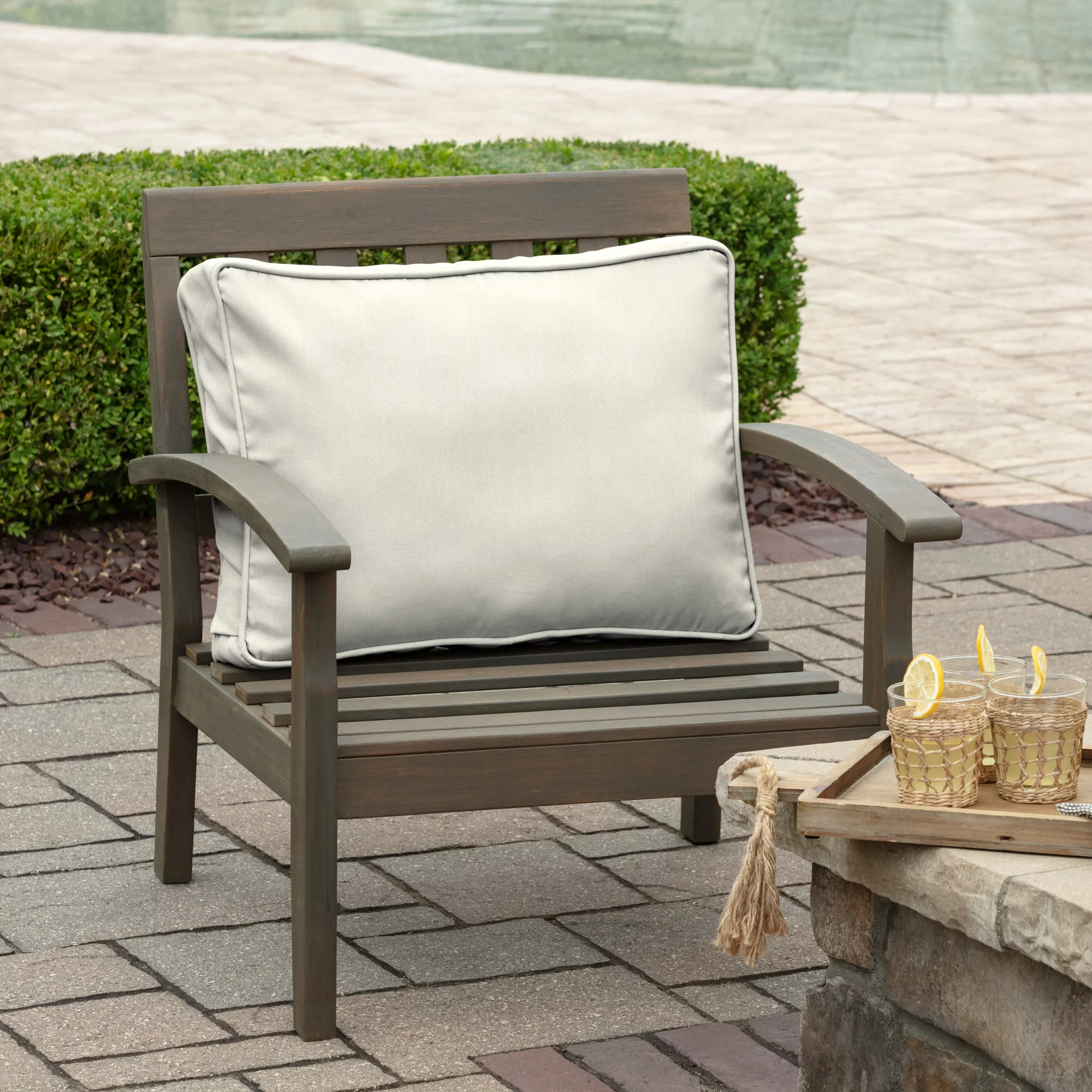 Arden Selections ProFoam 19 x 22 in Outdoor Deep Seat Back Cushion Cover, Sand Cream