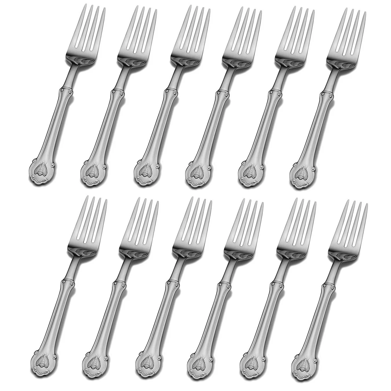 Wallace Napoleon Bee 18/10 Stainless Steel Salad Fork (Set of Twelve)