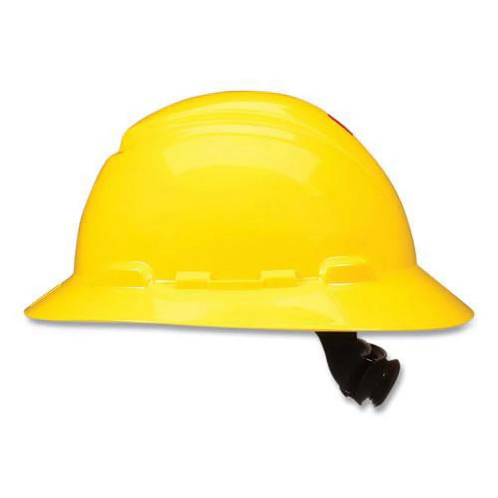 3M SecureFit HDPE 4-Point Ratchet Suspension Full Brim Hard Hat Yellow (H-802SFR-UV)