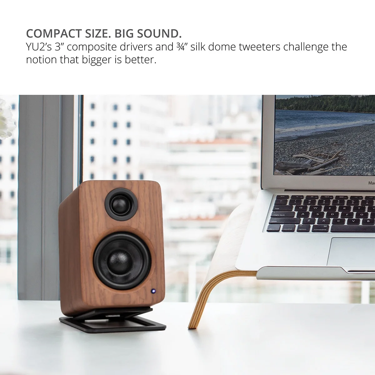 Kanto YU2 Powered Desktop Speakers - Pair (Walnut)