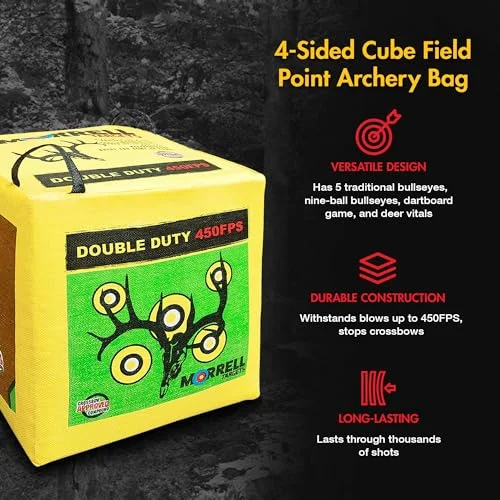 Morrell Double Duty 450 FPS Cube Field Point Archery Bag Target, Yellow