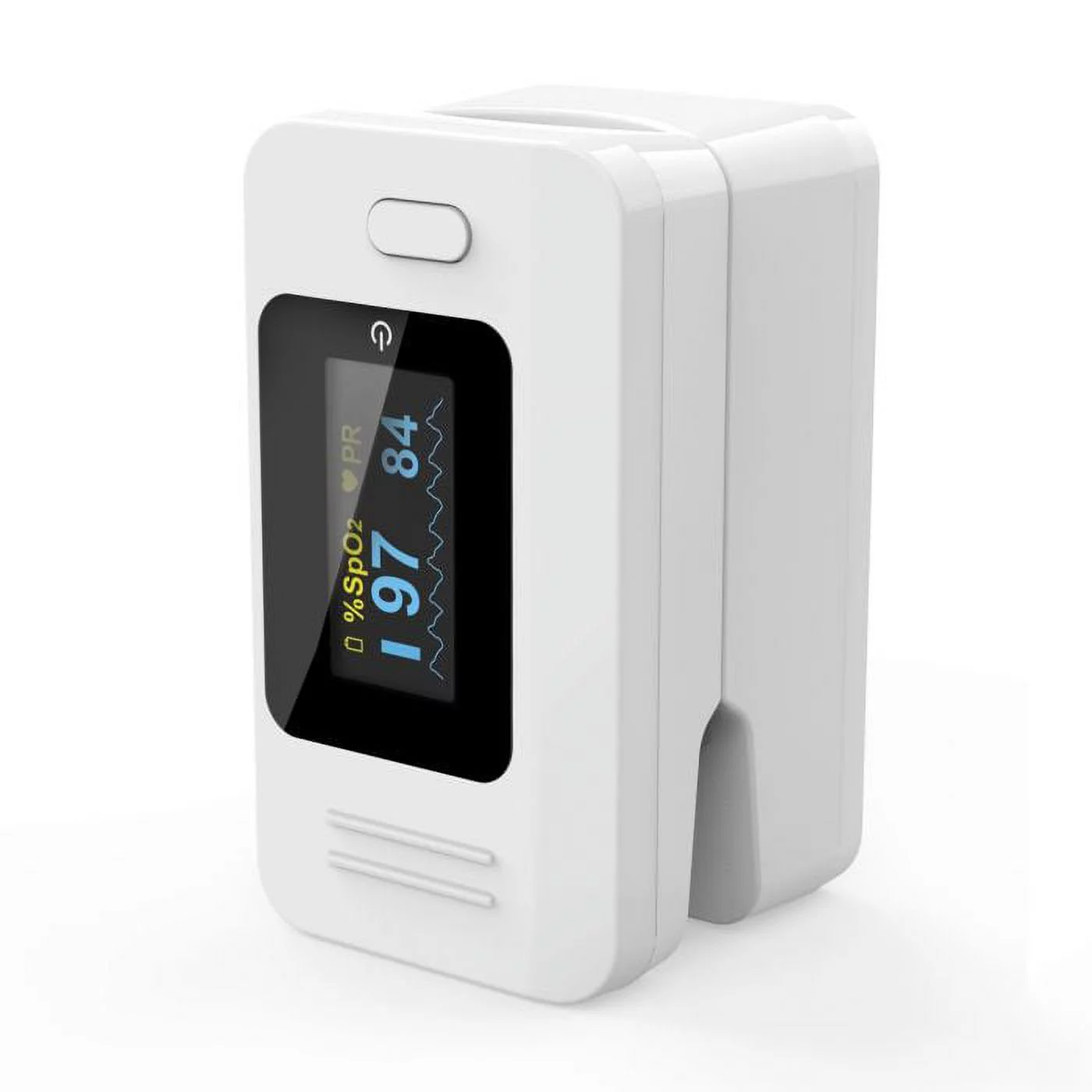 CMS50D4 Finger Pulse Oximeter Blood Oxygen SpO2 Sports and Aviation Monitor - White