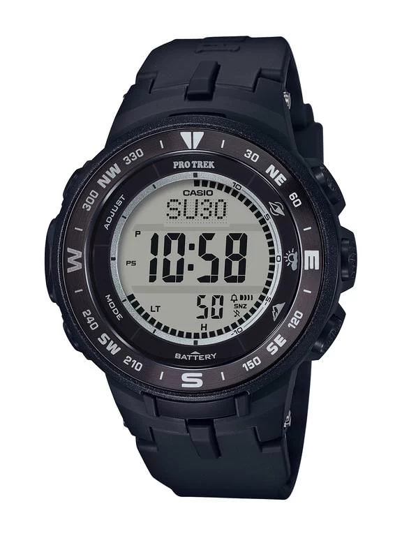 Casio Men's Solar Powered Triple Sensor Black Pro Trek Watch PRG330-1