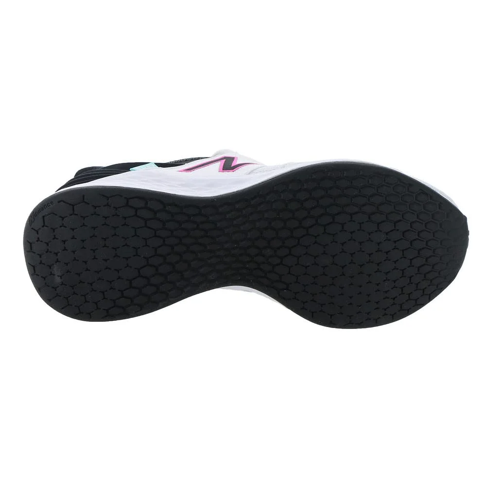 New Balance Women's Fresh Foam Roav V1 Running Shoe, White/Black/Surf, 7