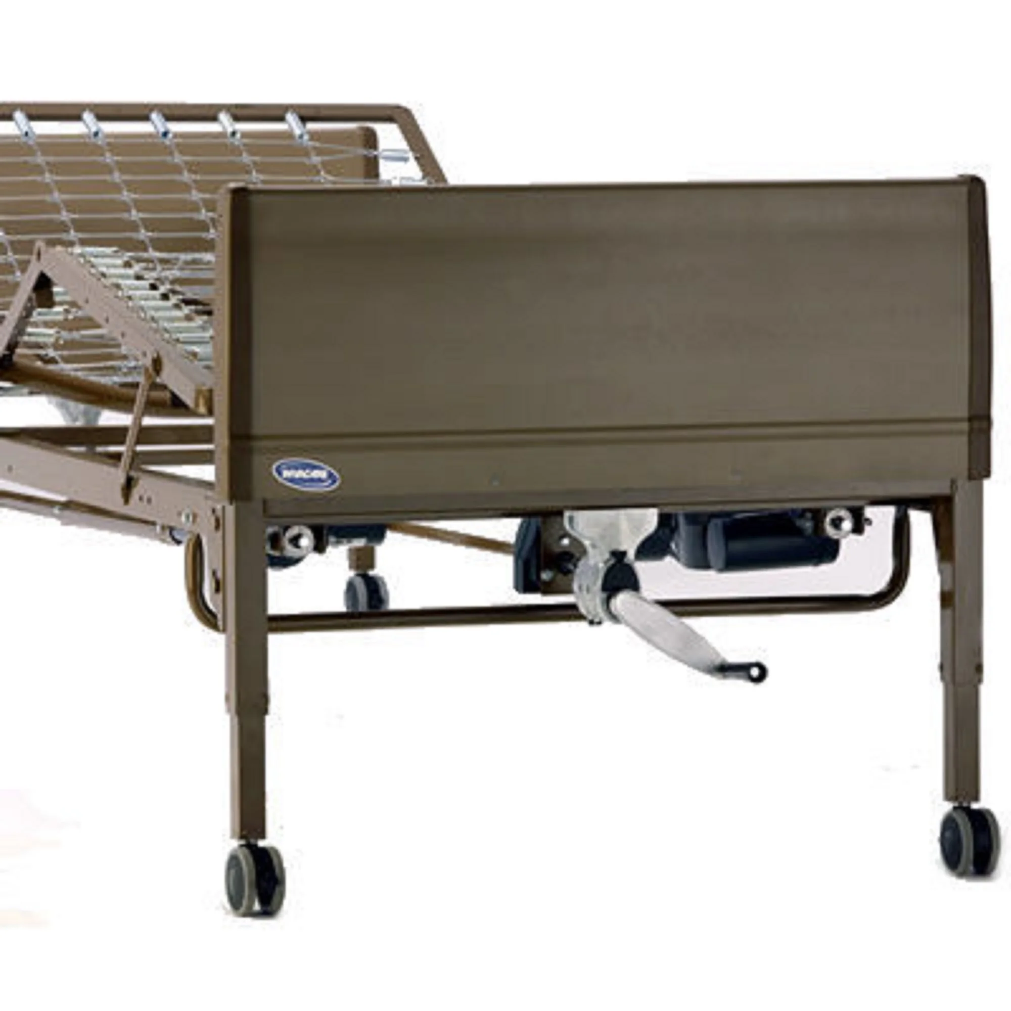 Invacare - Semi-Electric Homecare Bed with Innerspring Mattress and Full-length Rails