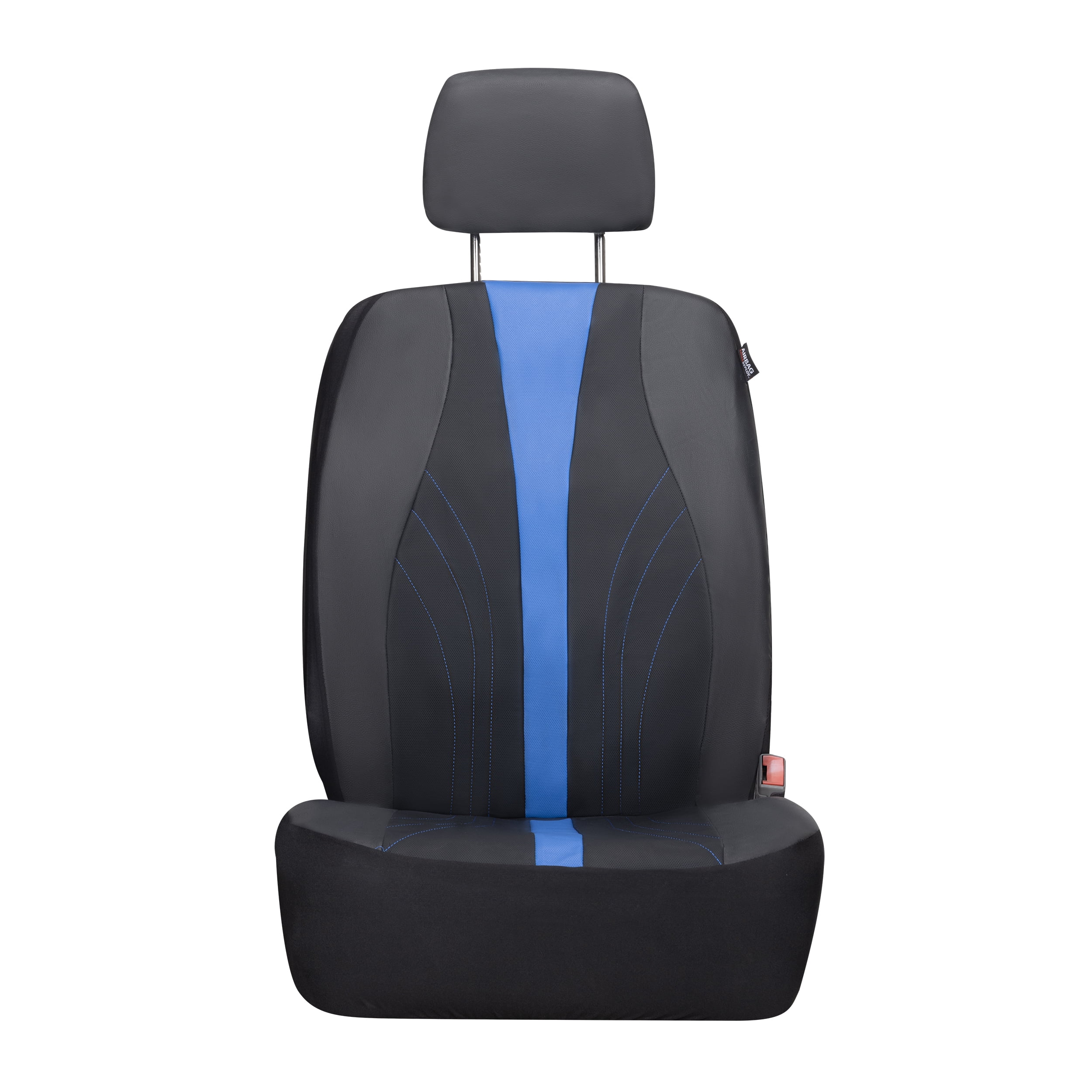 Auto Drive 2-Piece Black-Blue Marlo Seat Covers