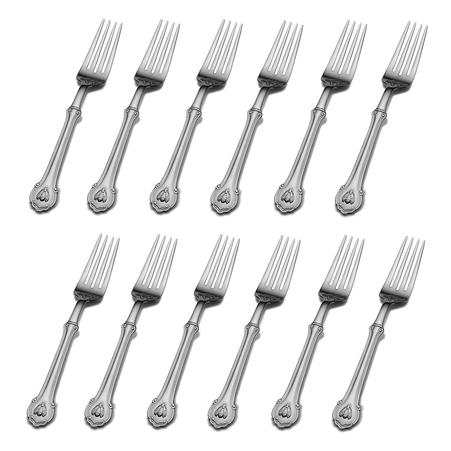Wallace Napoleon Bee 18/10 Stainless Steel Dinner Fork (Set of Twelve)