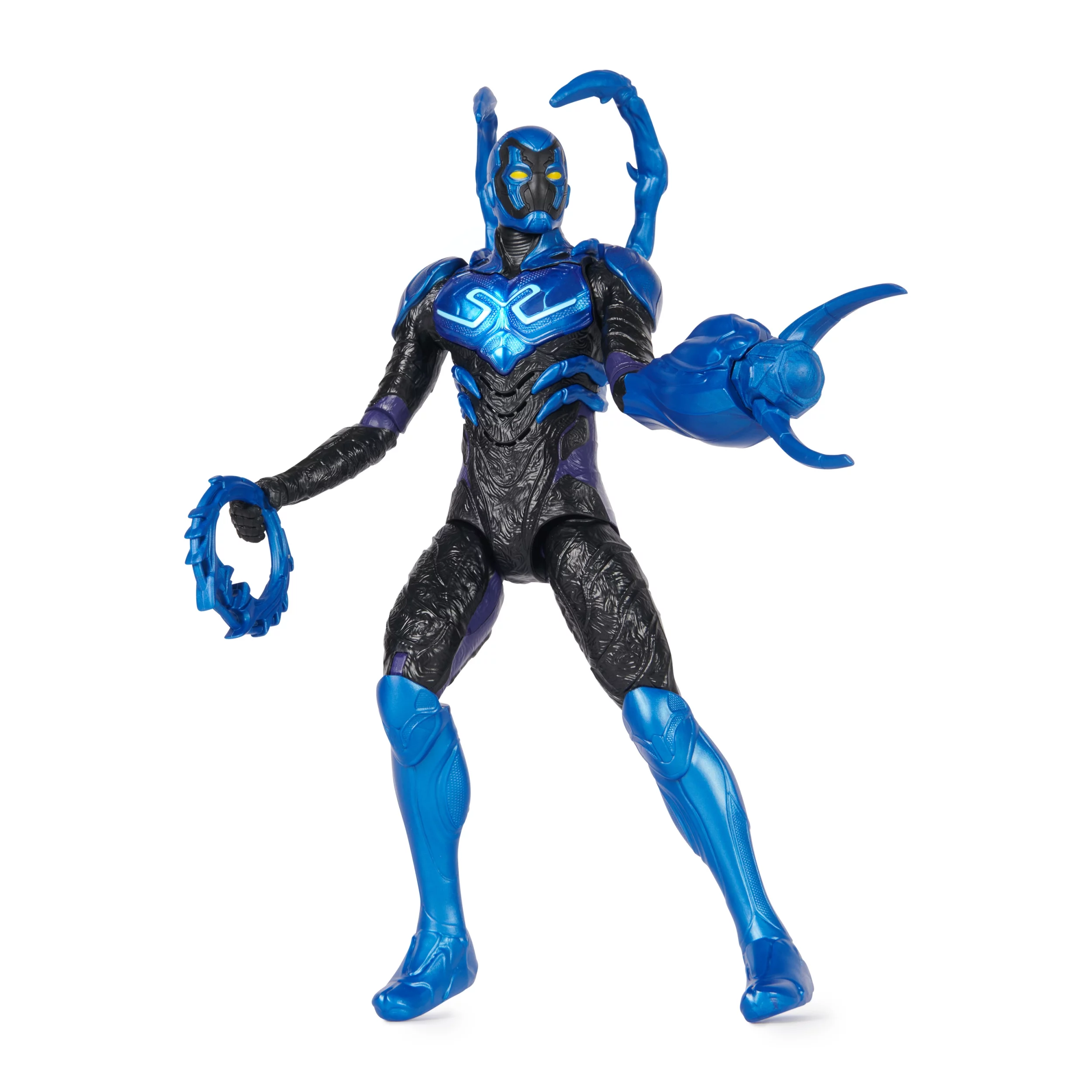DC Comics, Battle-Mode Blue Beetle Action Figure, 12-inch, Lights & Sounds, Easy to Pose, Movie Superhero Kids Toys for Boys & Girls, Ages 4+