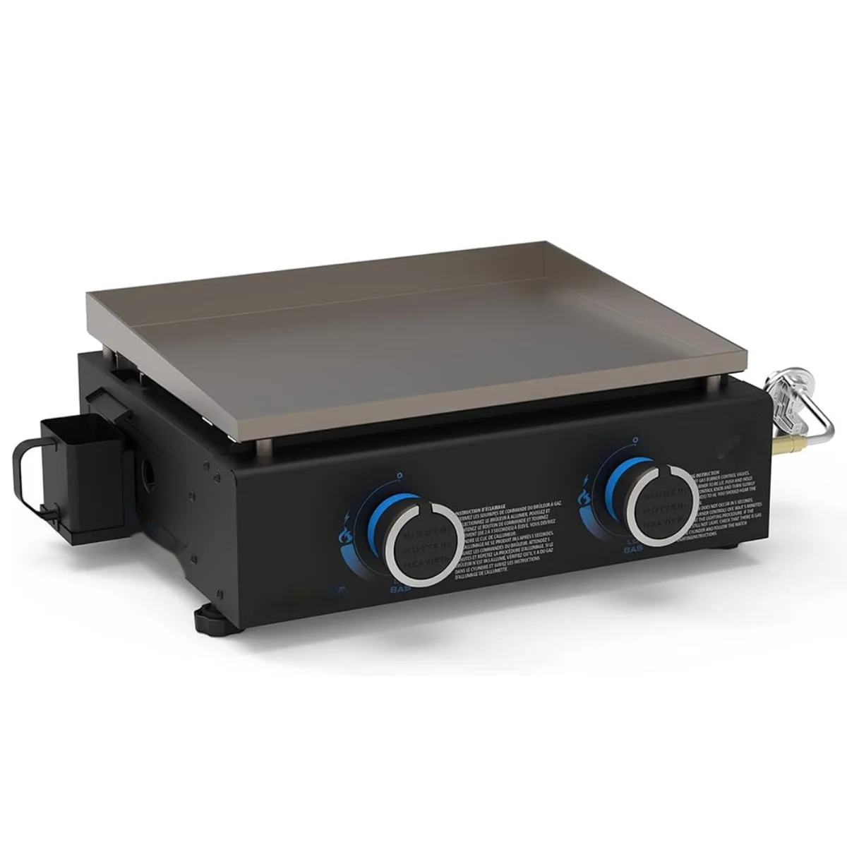 2-Burner Tabletop Gas Griddle, 18,000 BTU - 265 Square Inches Of Cooking Space