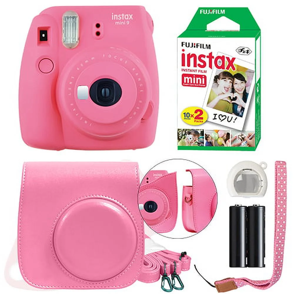 Fujifilm Instax Mini 9 Instant Film Camera (Flamingo Pink)