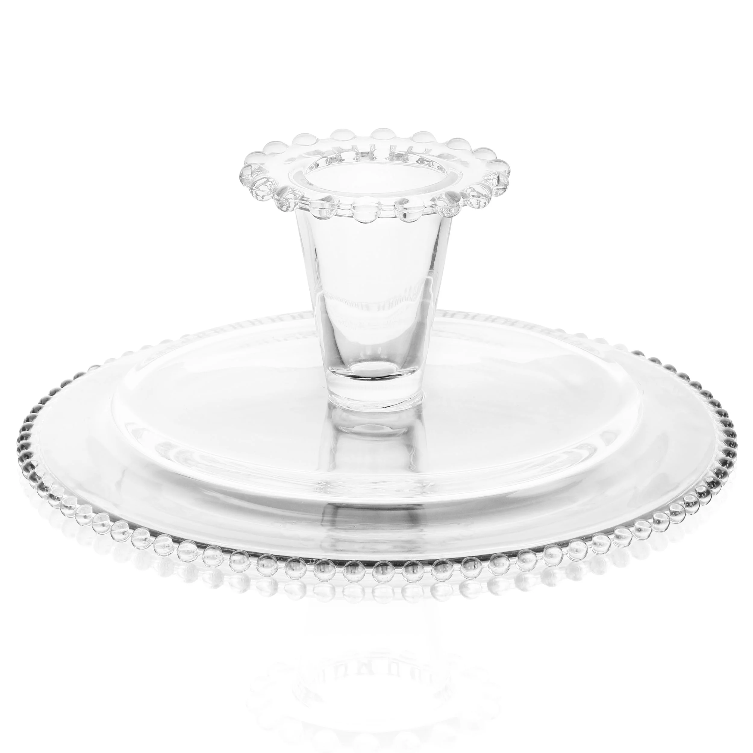 Gibson Home Sereno 12in Glass Pedestal Cake Stand