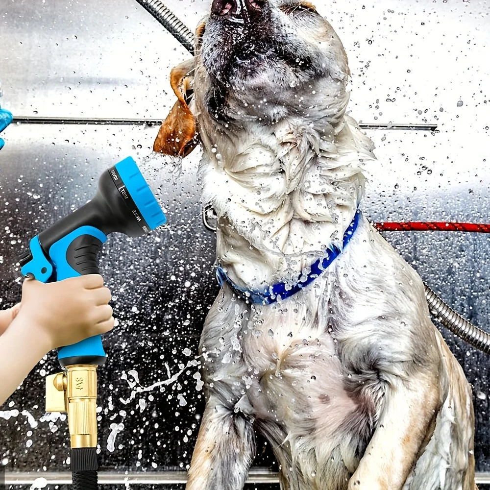 1PC Upgrade 100FT Expandable Garden Hose Water Hose with 10-Function High-Pressure Spray Nozzle, Heavy Duty Flexible Hose, 3/4