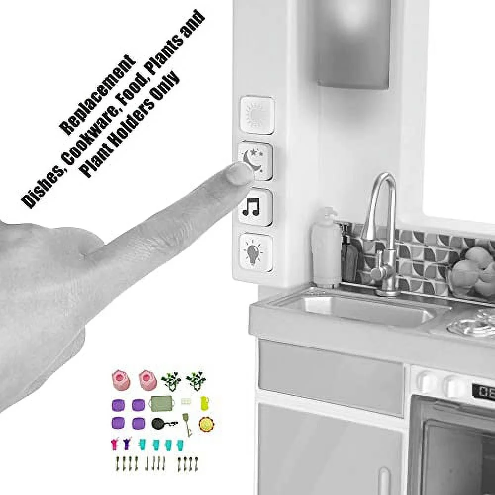 Barbie Replacement Parts Doll Dreamhouse - GRG93 ~ Replacement Dishes, Cookware, Food, Plants and Plant Holders