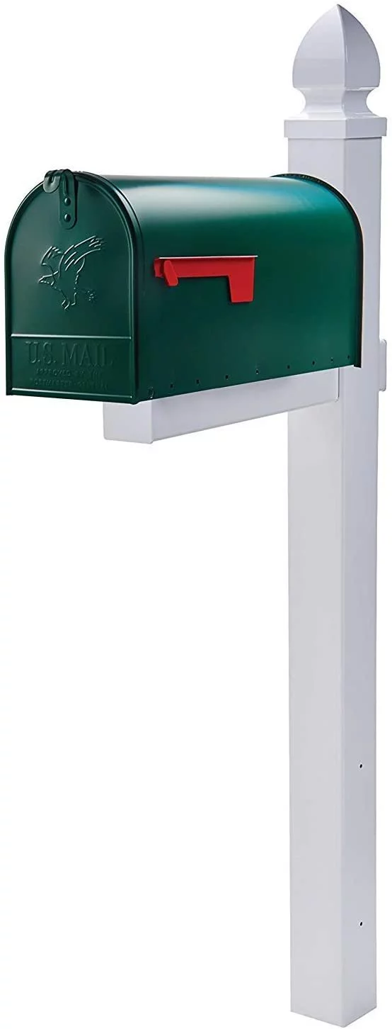 Gibraltar Mailboxes Whitley 4x4 Rust-Proof Plastic White, Cross-Arm Mailbox Post, WP000W01 2-Pack