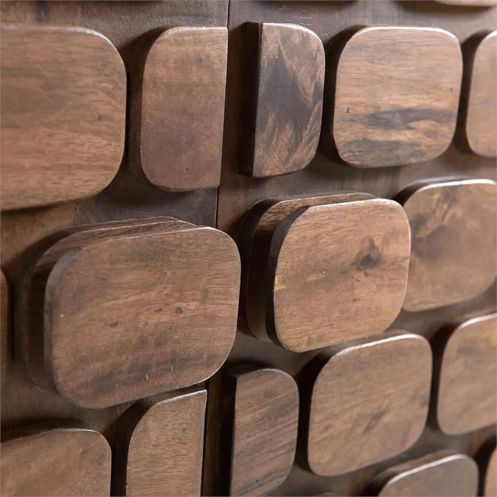 Pemberly Row Mid-Century Walnut Finish Solid Wood Accent Server