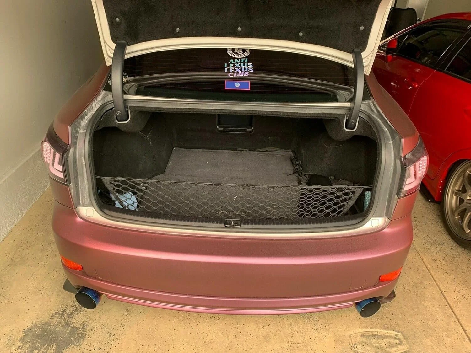 EACCESSORIES EA Trunk Organizer Cargo Net for LEXUS IS250 350 IS F 2006-2023 – Envelope Style Cargo Net for Sedan – Premium Mesh Car Trunk Organizer Vehicle Carrier Storage – Compatible with IS250 350