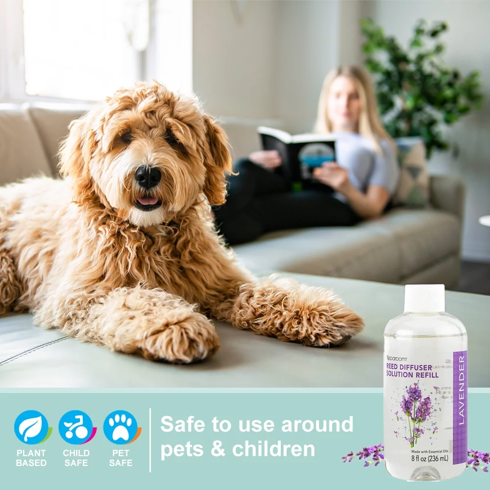 Sparoom Lavender Reed Diffuser Oil Refill, 8.45 fl oz – Long Lasting, Easy to Use, Lavender Natural Essential Oil