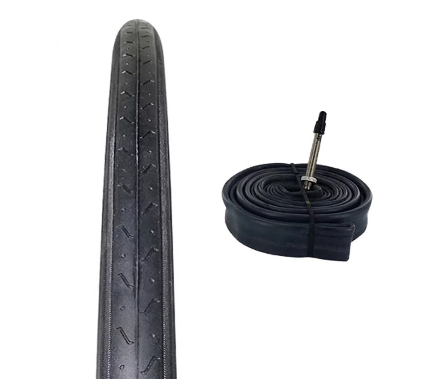 Zol Bundle Pack Z1179 Road Bike Bicycle Tire and Tube 700x23C, Presta/French 48 mm Valve