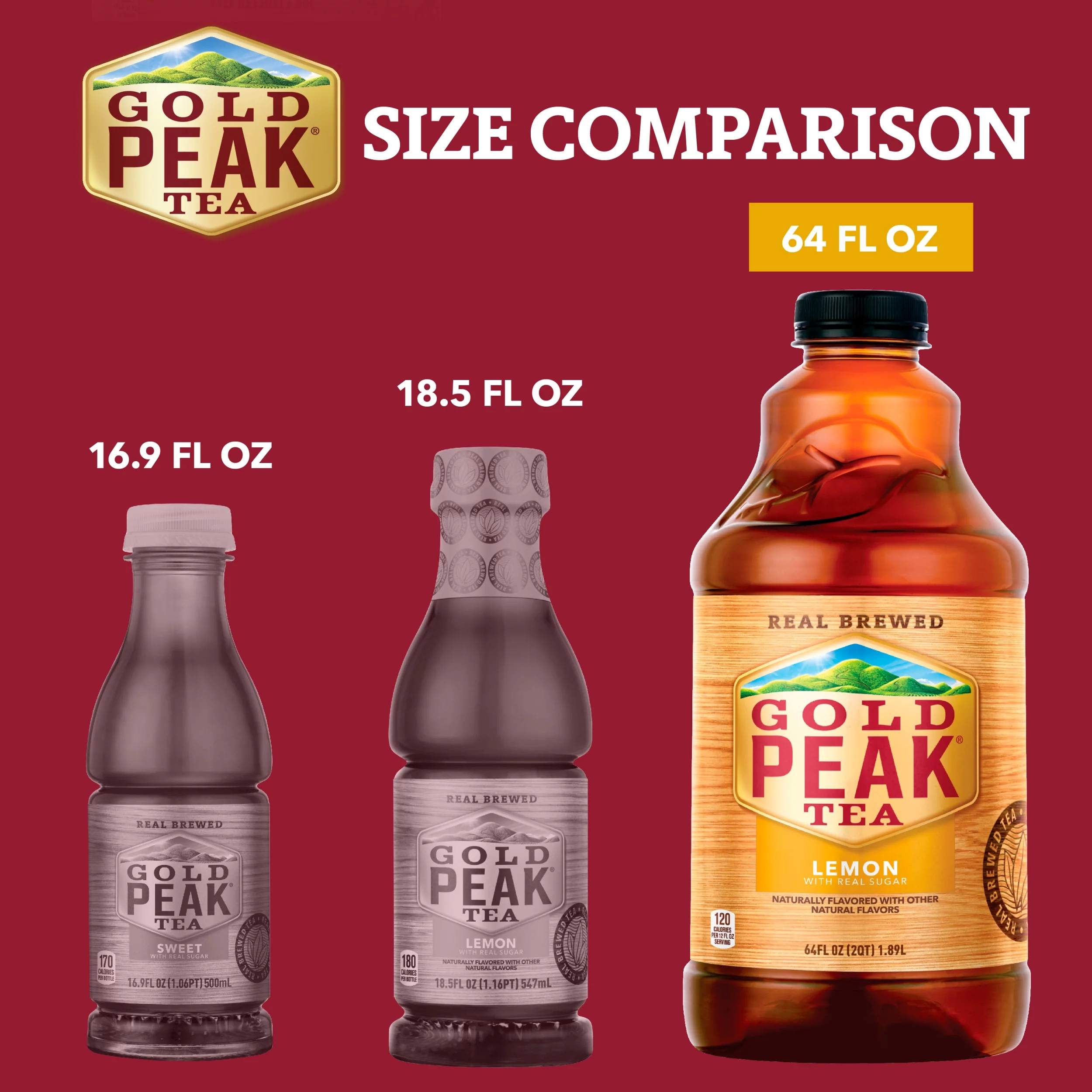 Gold Peak Lemon Sweetened Iced Tea Drink, 64 fl oz