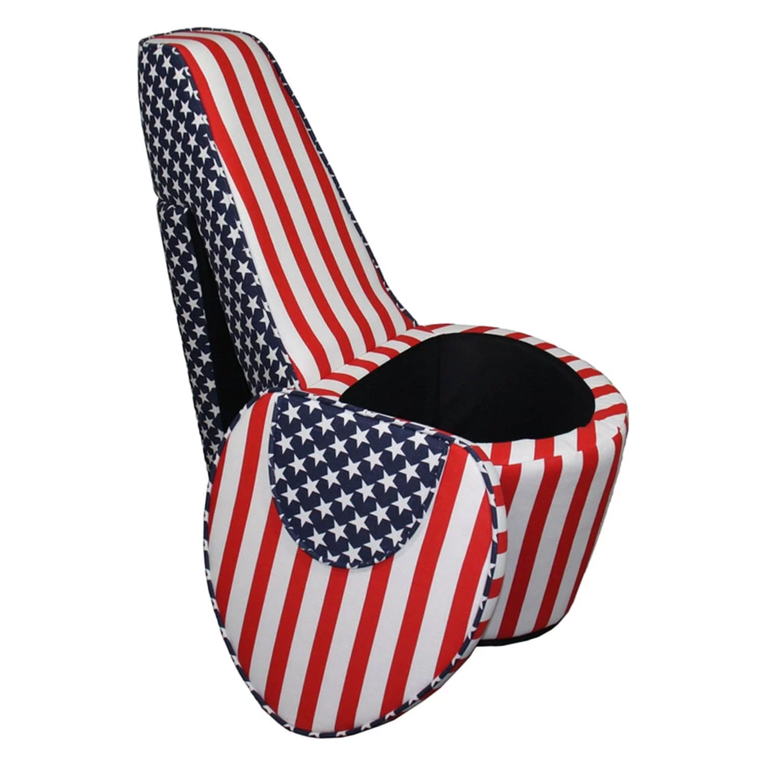 Ore International Patriotic Red Stripes High Heels Storage Chair