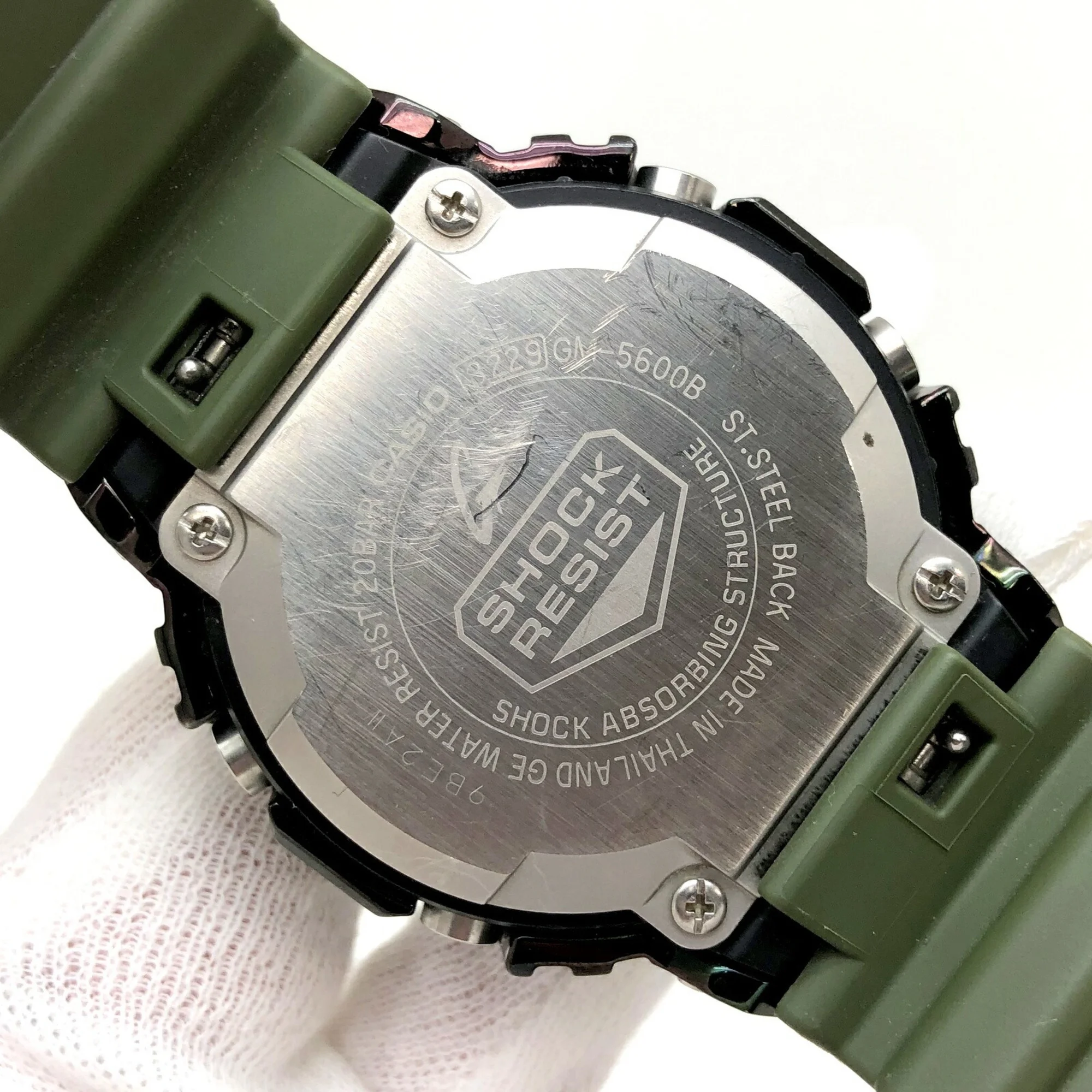 Pre-Owned CASIO Casio G-SHOCK Watch GM-5600B-3 Metal Cover Rubber Square Face Digital Quartz Khaki Green Black Men's ITWHOGO3GV8W (Fair)
