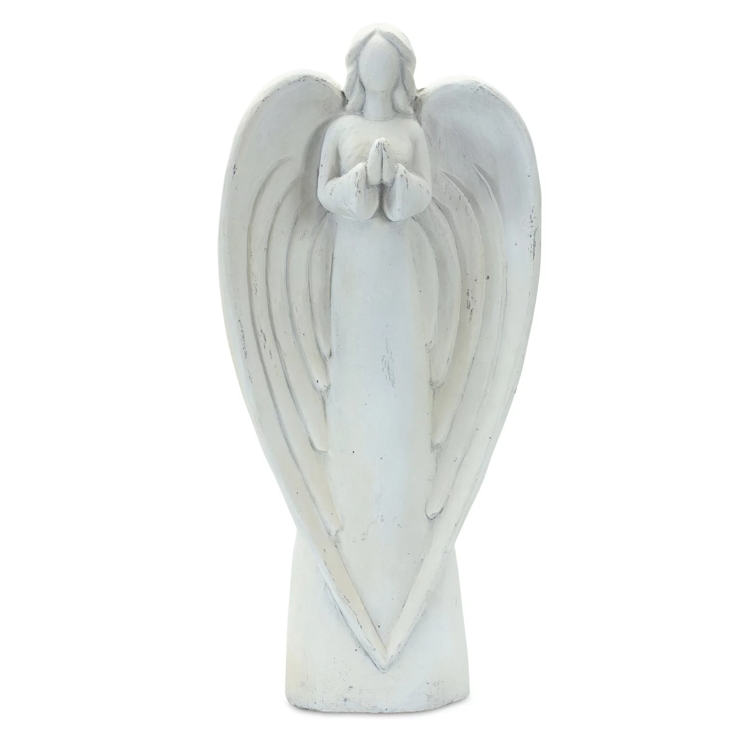 Melrose International Stone Garden Angel Statue with Bird Accent (Set of 2)