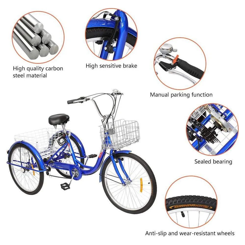 Ktaxon Adult Tricycle, with 26