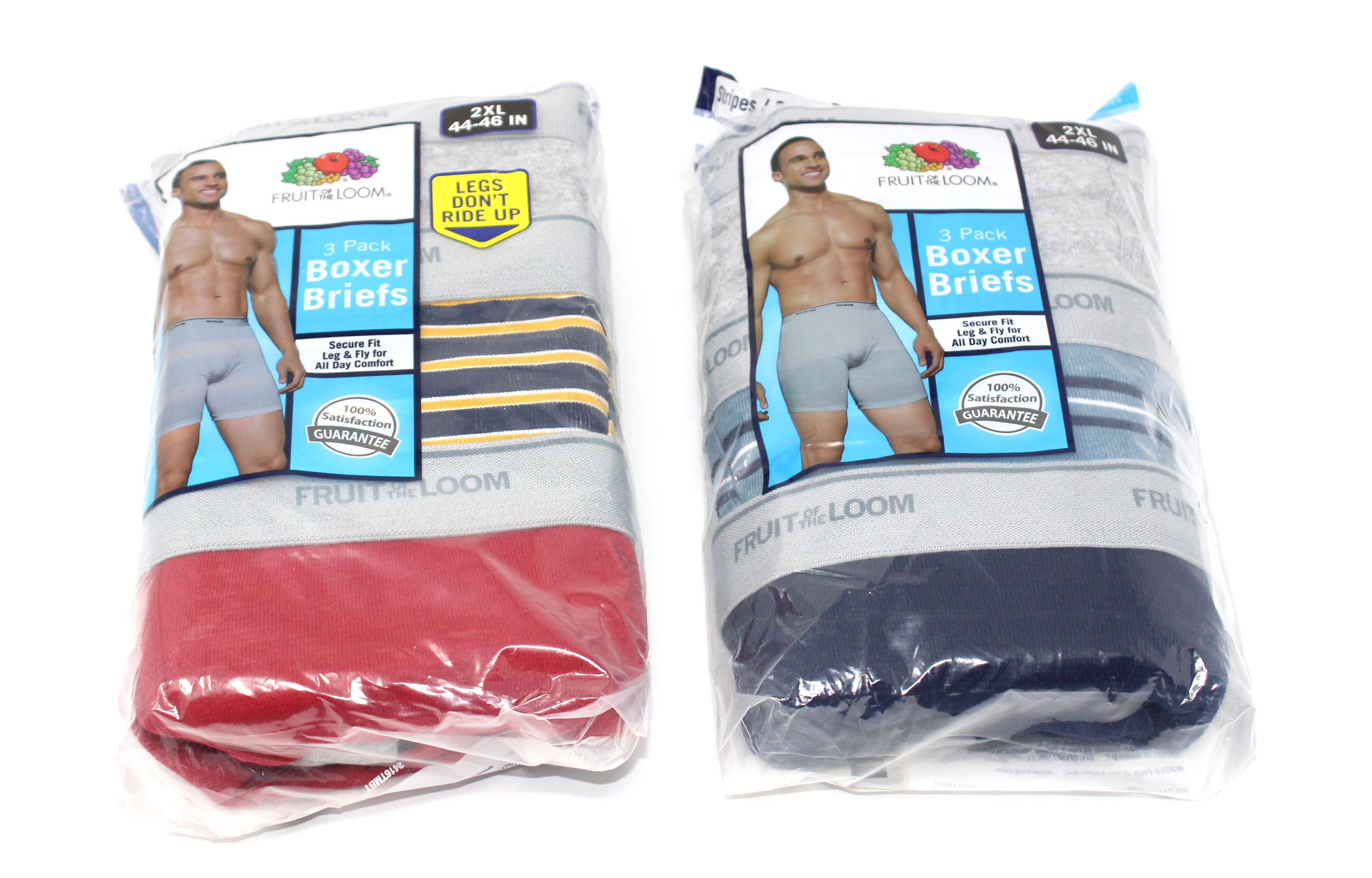 Men's Stripe/Solid Boxer Briefs, 3XL 6 Pack