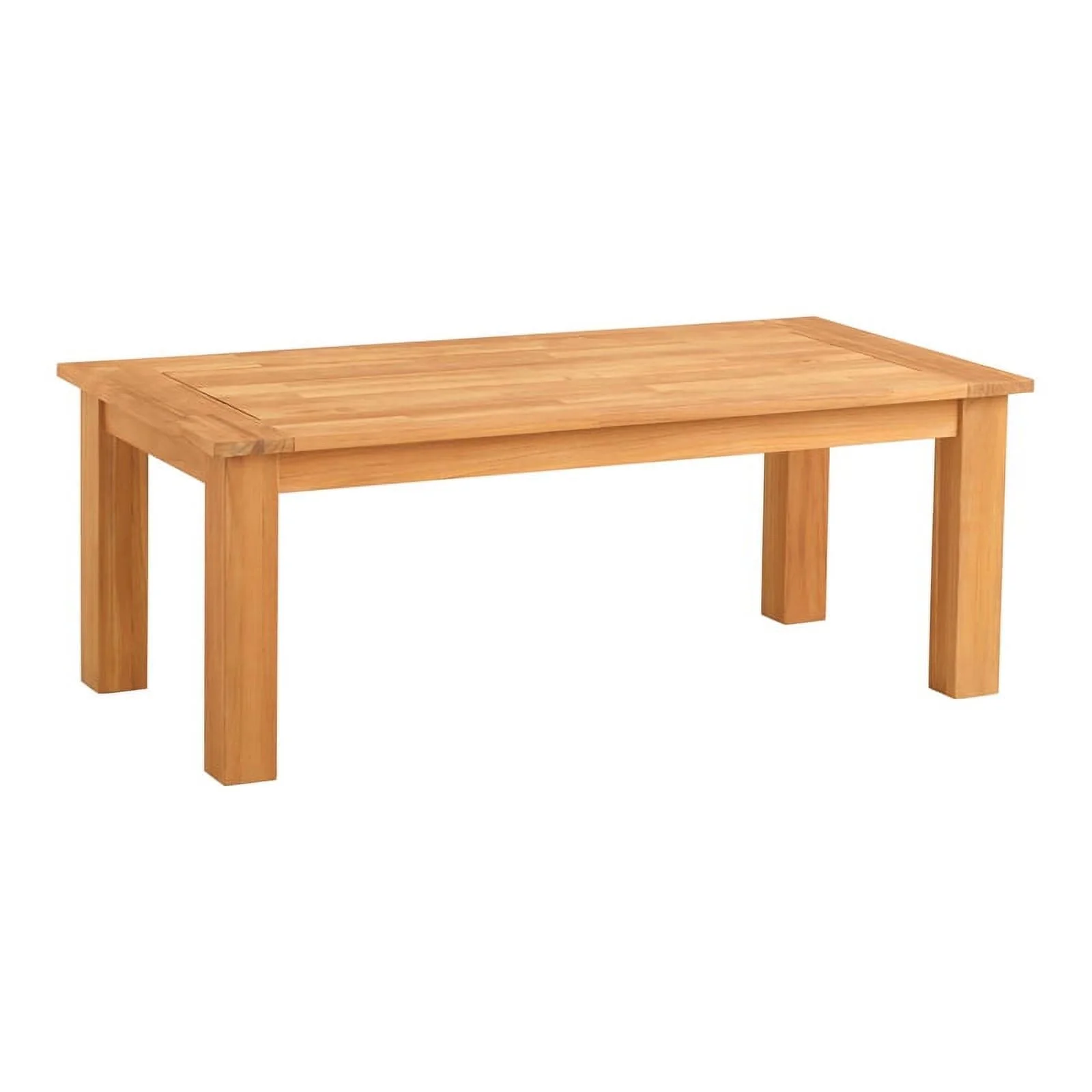 Afuera Living Contemporary Wood Outdoor Coffee Table in Natural