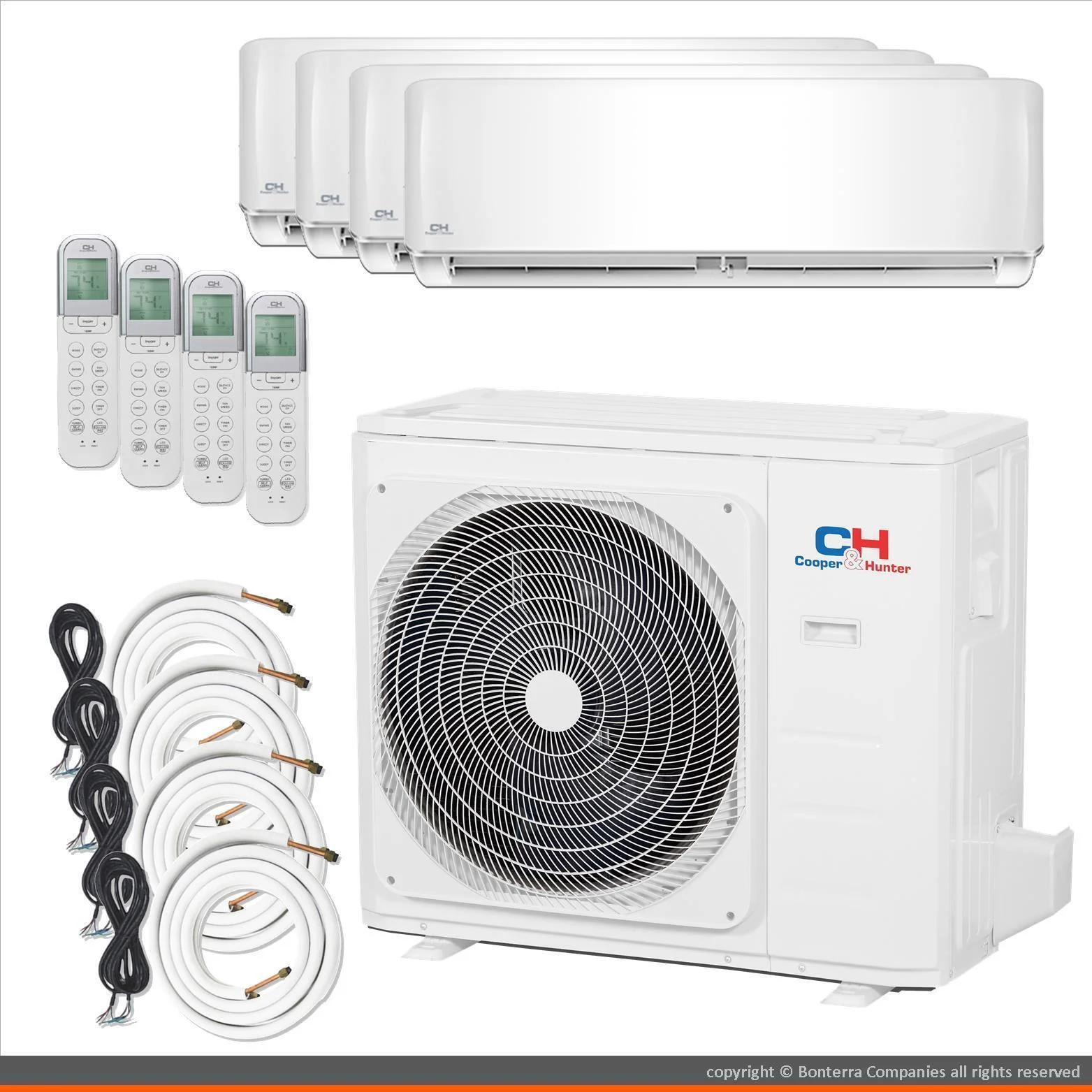 Cooper & Hunter Mini Split AC Heat Pump Multi 4 Zone 9000 12000 18000 24000 BTU