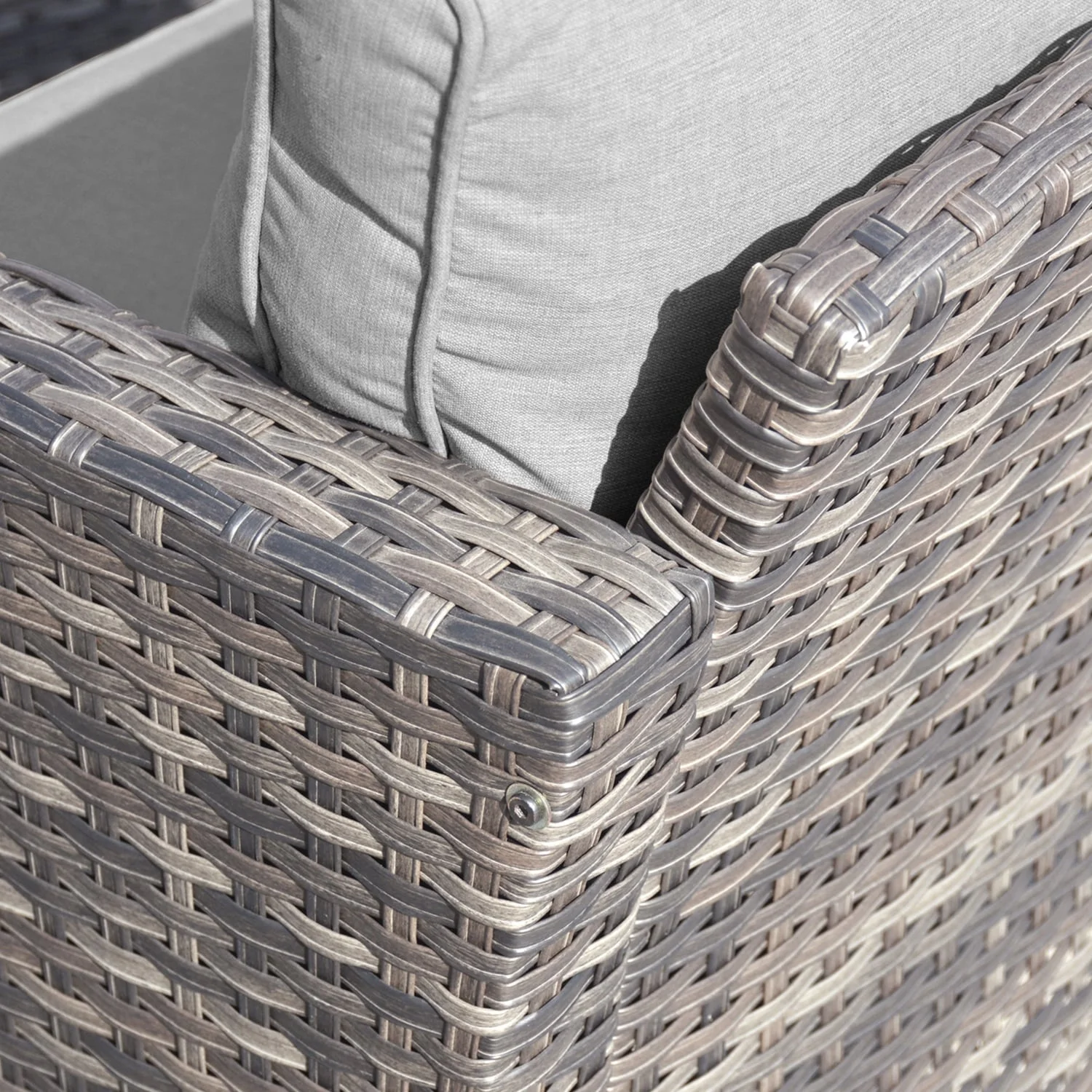 OVIOS  7-piece Patio Wicker Conversation Set Grey