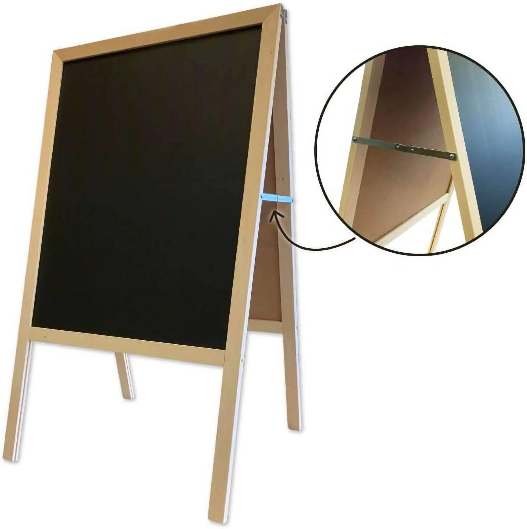 Cresline 312BB Marquee Easel - Naural Hardwood44; wo Black Chalkboards