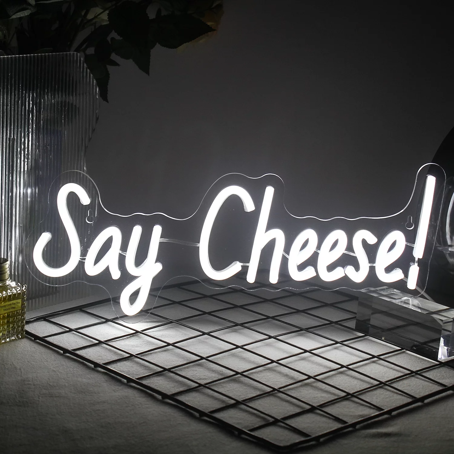 Wanxing Say Cheese LED Neon Light Signs USB Power for Home Bedroom Party Wedding Decoration
