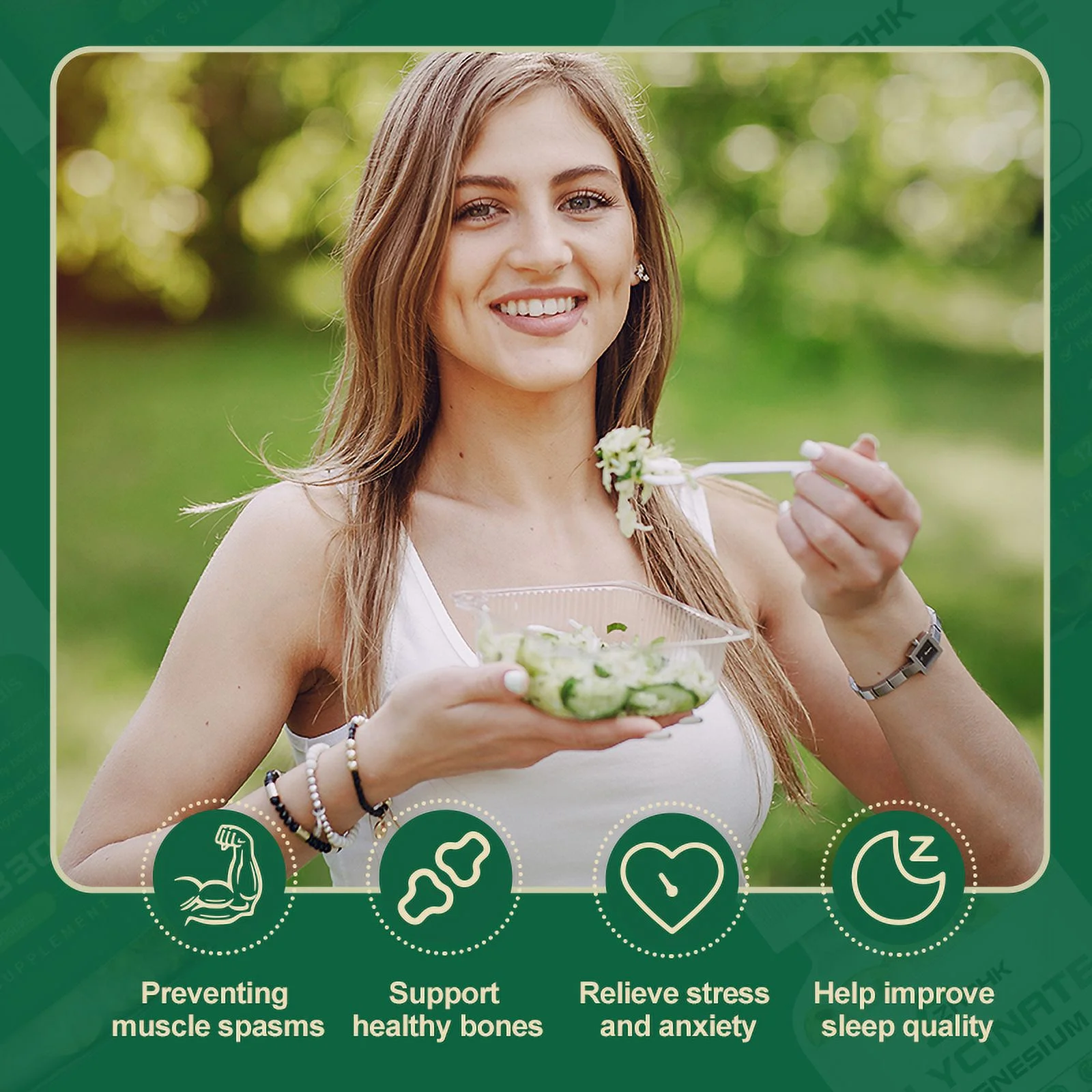 ZHPHK Magnesium Glycinate Capsules 1330mg Beneficial for Stress and Anxiety Relief Non-GMO&Gluten Free 120 Capsules