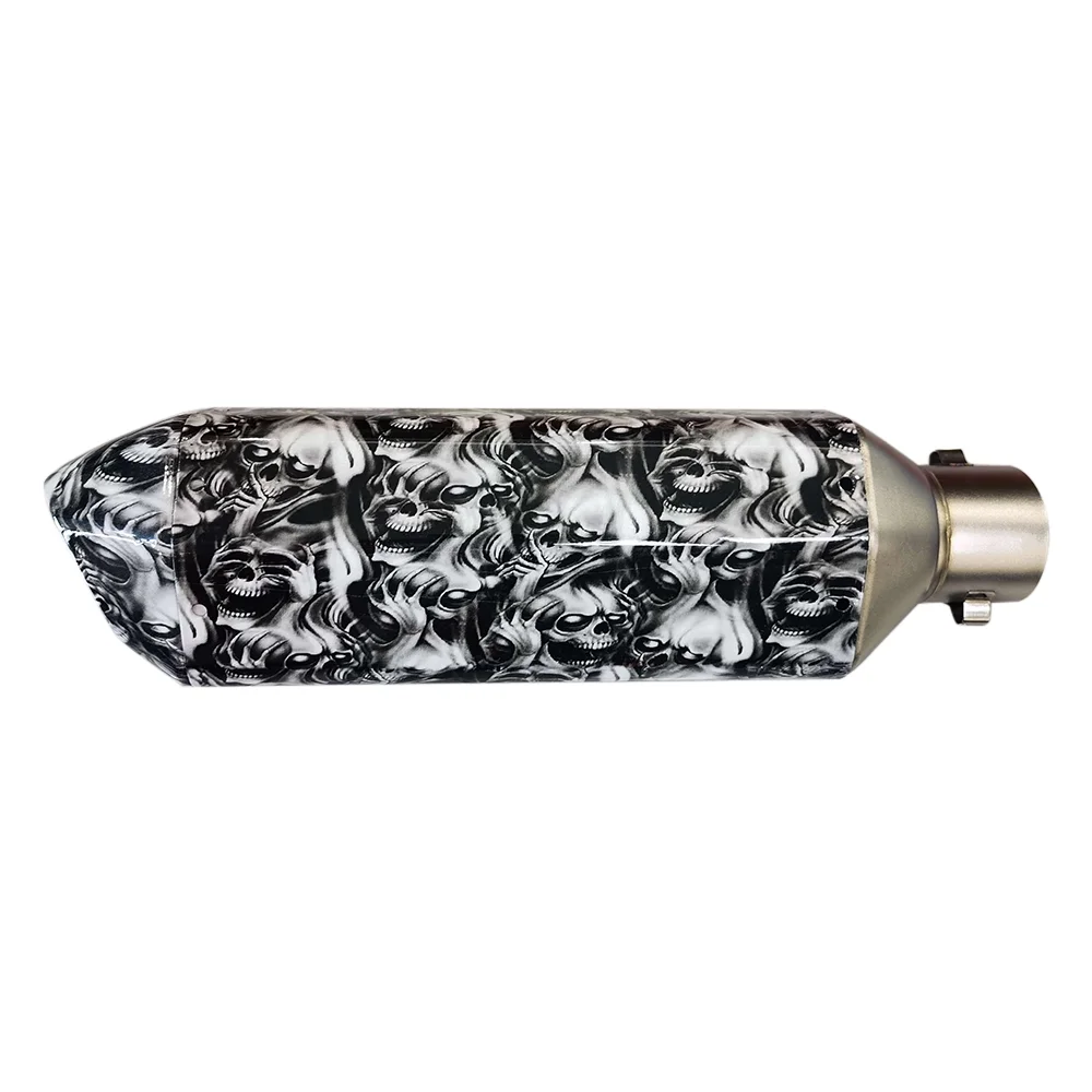 Nebublu Motorcycle exhaust pipe,Muffler Pipes Tube Temperature Resistant Tail Tube Atv Dirt Bike Temperature Resistant Atv Slip On Nebublu Carbon Pipe 1.5-2‘’ Carbon Style 1.5 2in Inlet