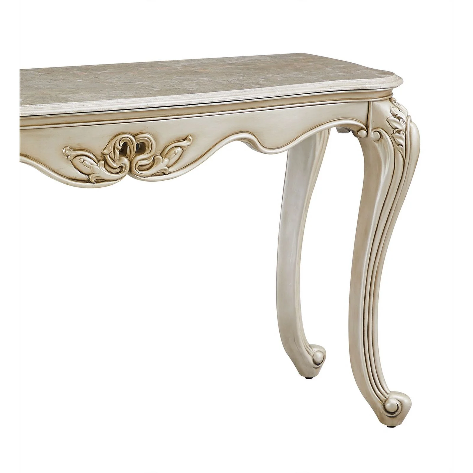 New Classic Furniture Monique Rectangular Wood Console Table in Champagne Gold
