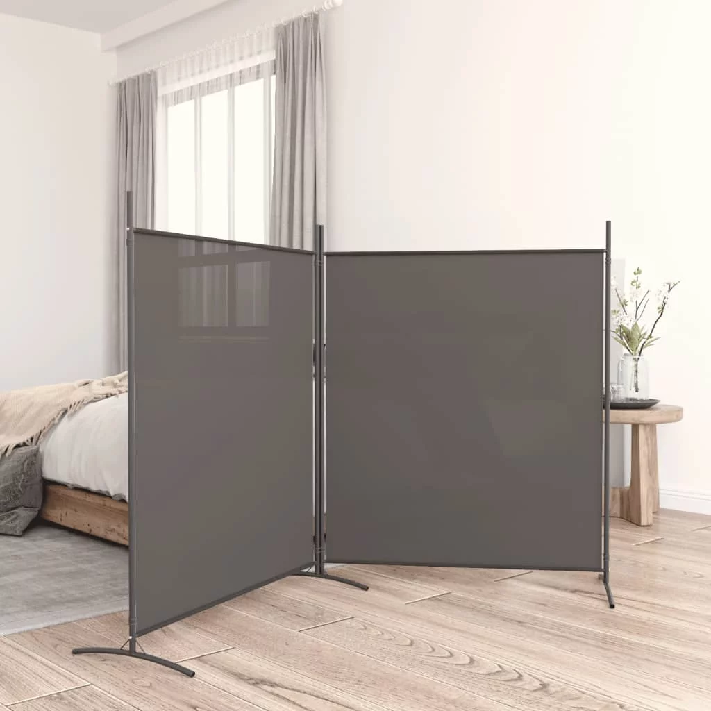 Anself 2-Panel Room Divider Anthracite 137
