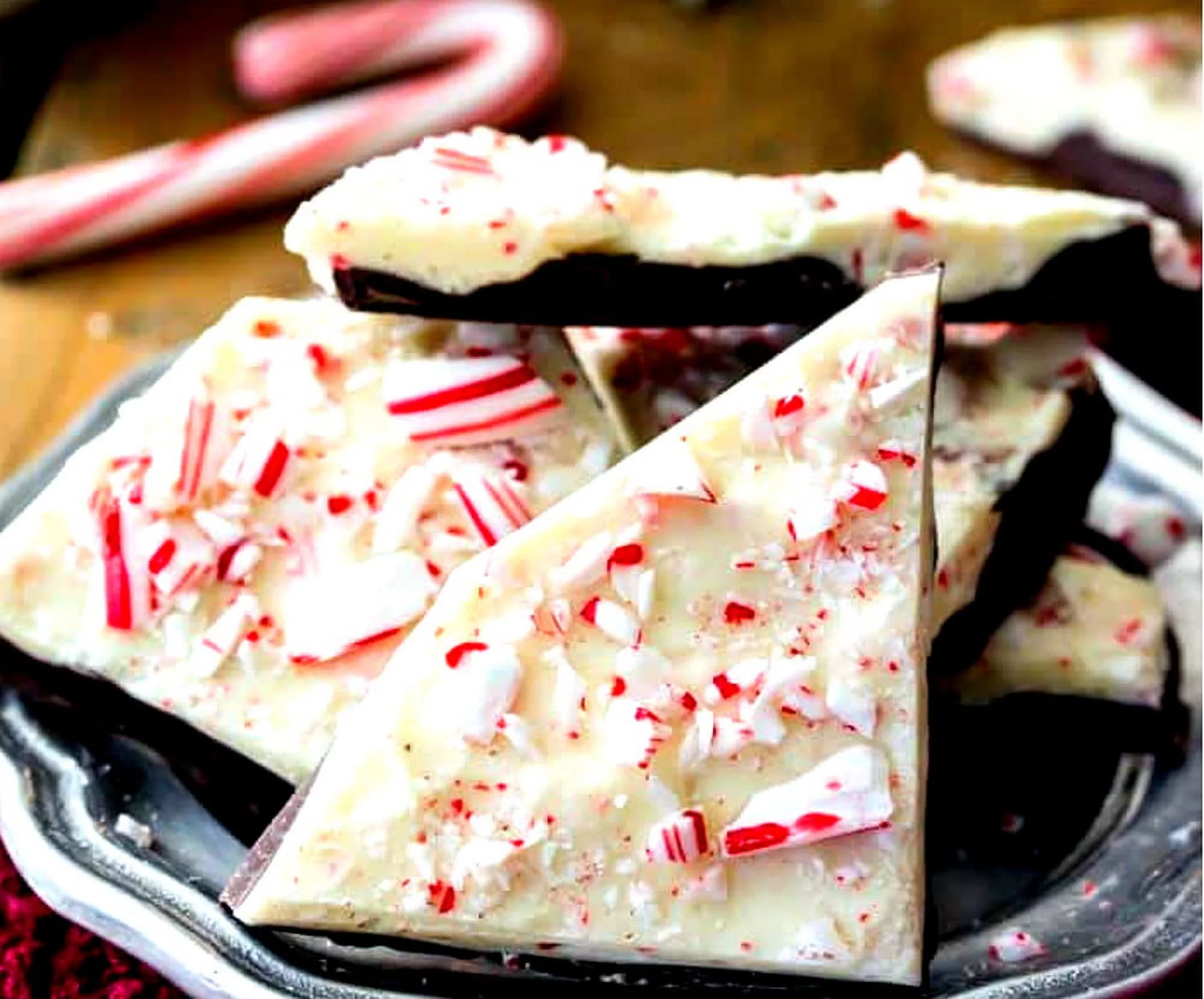 Barton's Old Fashioned Peppermint Bark Dark Chocolate Holiday Candy, Christmas  (Pack of 2)