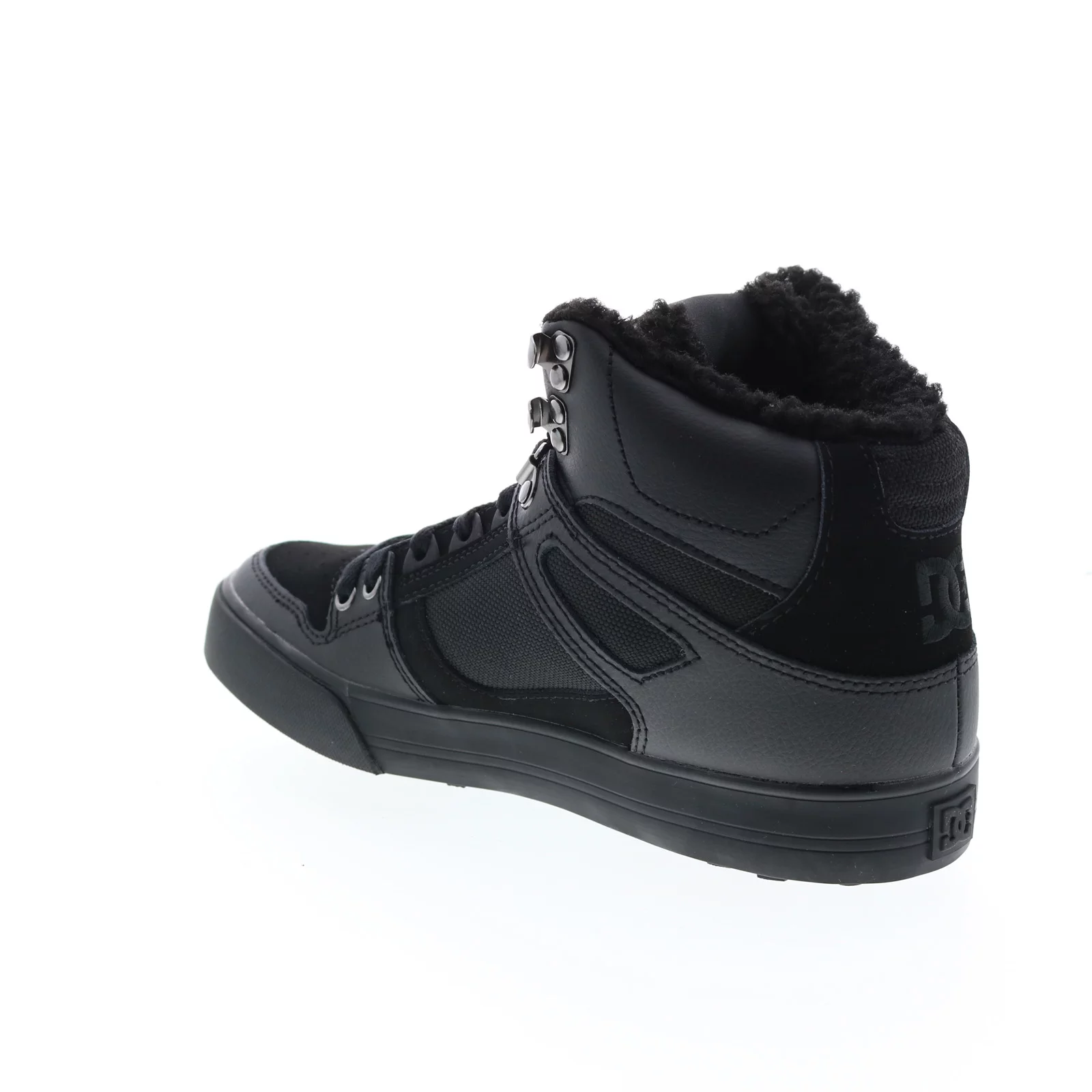 DC Men's Pure High-Top Winter Shoes - Black/Black/Black - 8