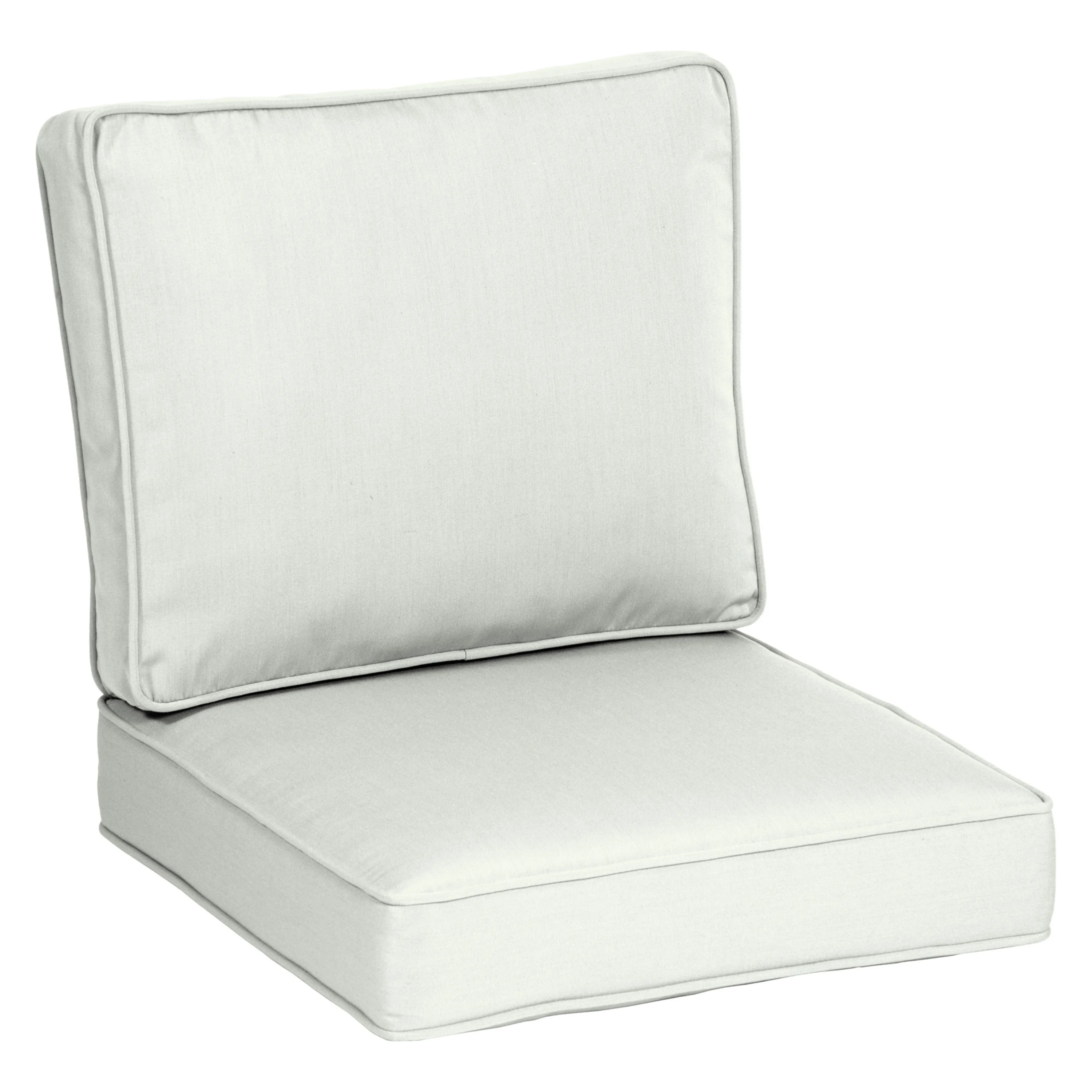 Arden Selections Oasis Outdoor Deep Seating Cushion Set 24 x 24, Cloud White