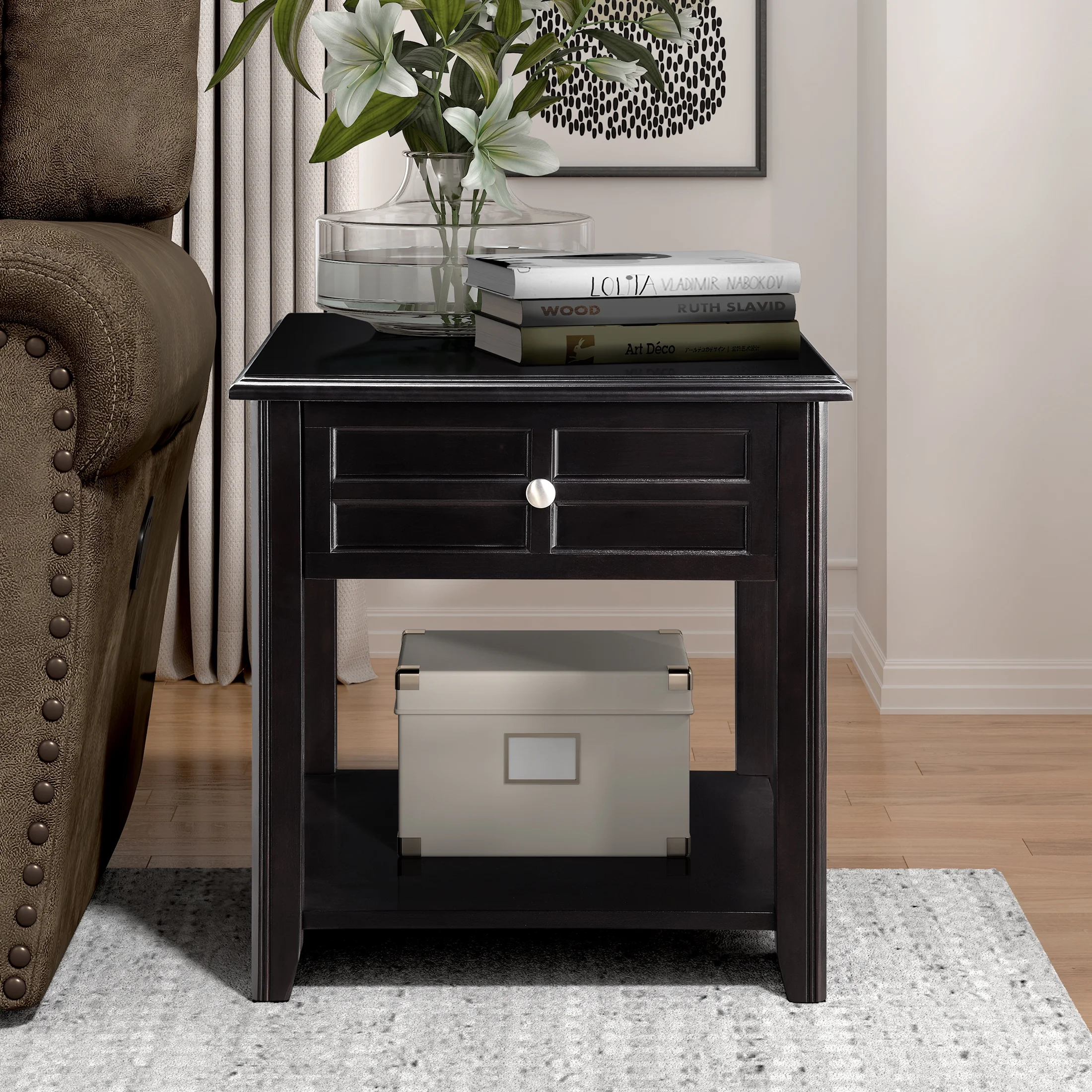 OakvillePark Lohman End Table, Black