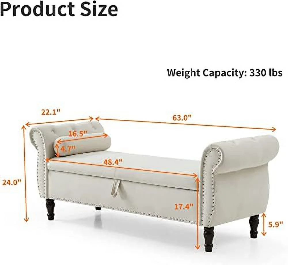 SJOINGB Modern Chaise Lounge Indoor Chair Tufted Fabric  Elegant Victorian Vintage Style Long Lounger for Office or Living Room  Nailheaded  Sleeper Lounge Sofa (Light Pink)