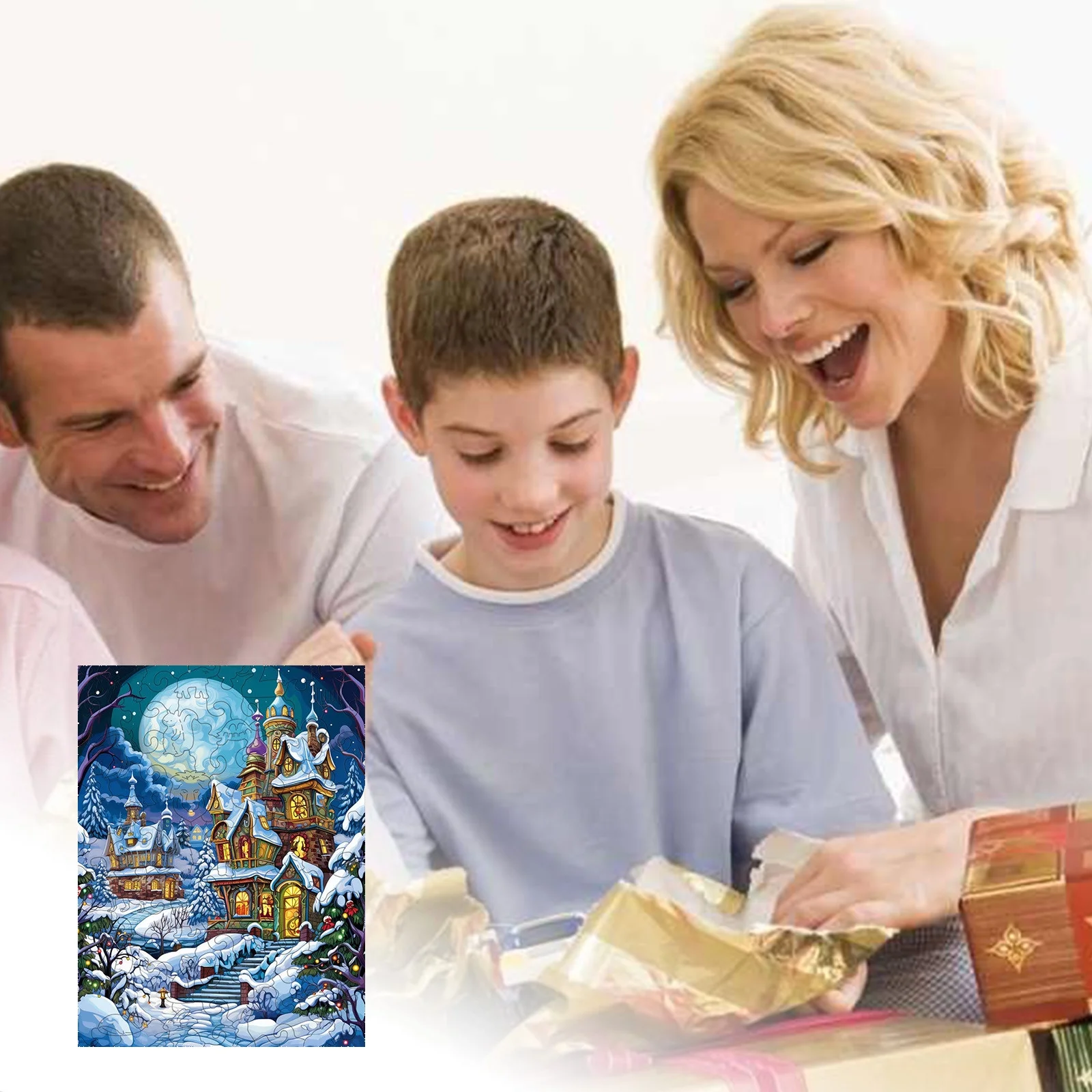 BOLUOYI Toys for Kids Ages 3-5 4Th of July Party Christmas Tree Wooden Puzzle Wooden Puzzle Toy for Kids Christmas Atmosphere DecorationChristmas Party Game