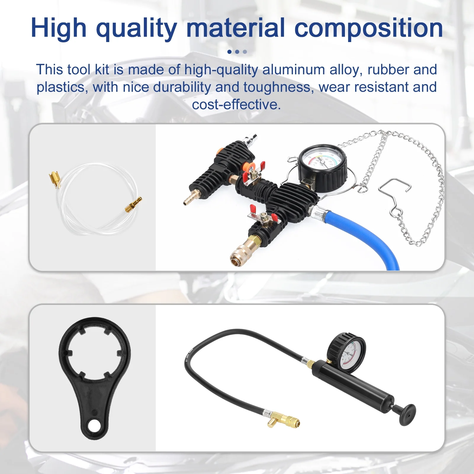 Leak detector,Tool Coolant Pressure Kit Refill Kit Coolant Pressure With Refill Kit Leak Kit Leak Tool Leak Tool Coolant Tester Kit Refill Suv Universal Pressure With Car Pressure Tester