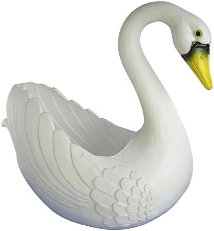 Cado 51680 Classic Outdoor/Indoor Animal Plastic Swan Planter, White, 16