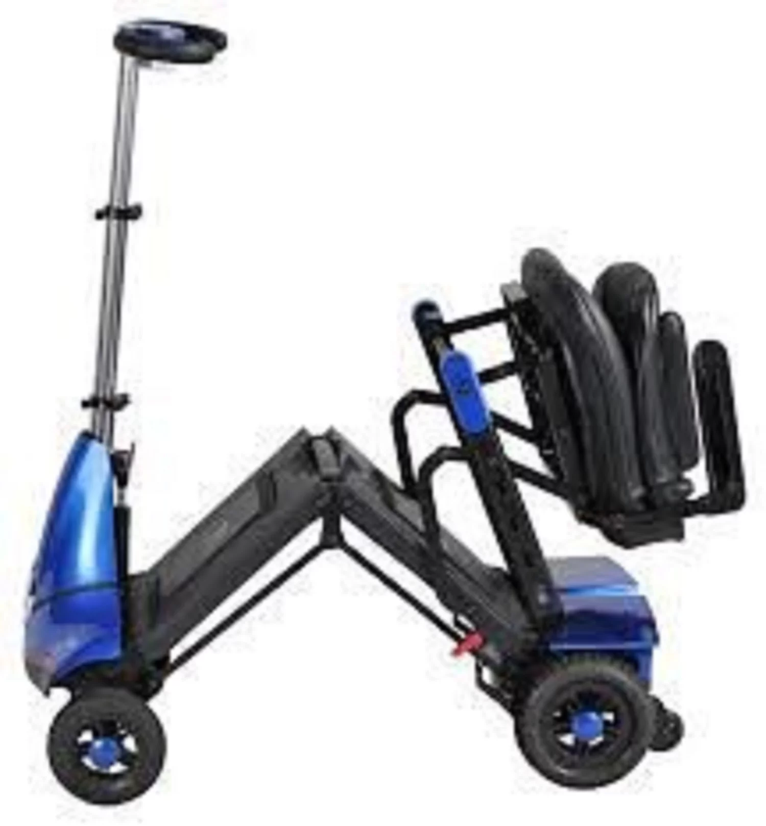 Solax Mobility - Mobie Plus - Folding Travel Scooter - 4-Wheel - Blue