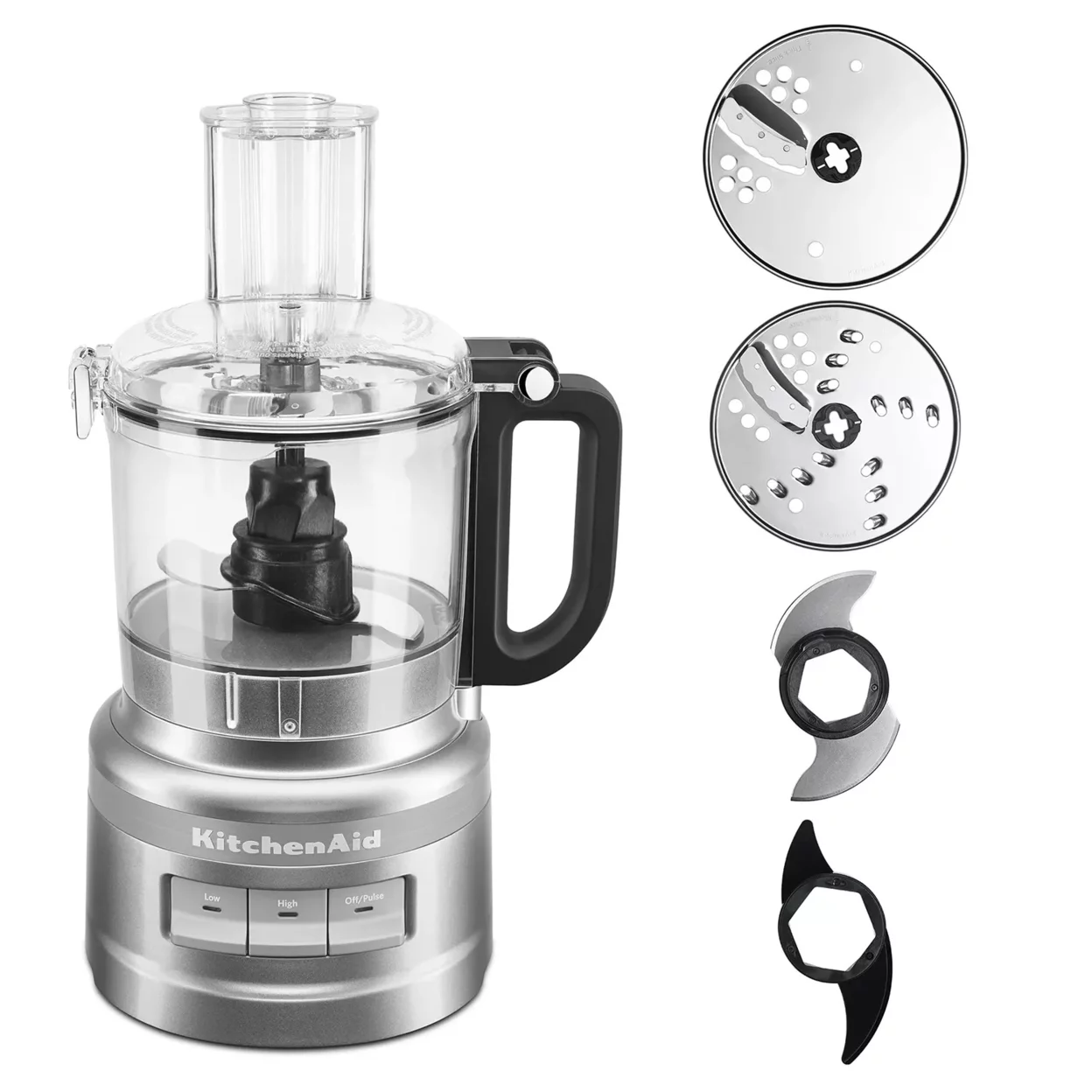 KitchenAid 7 Cup Food Processor Plus, Contour Silver