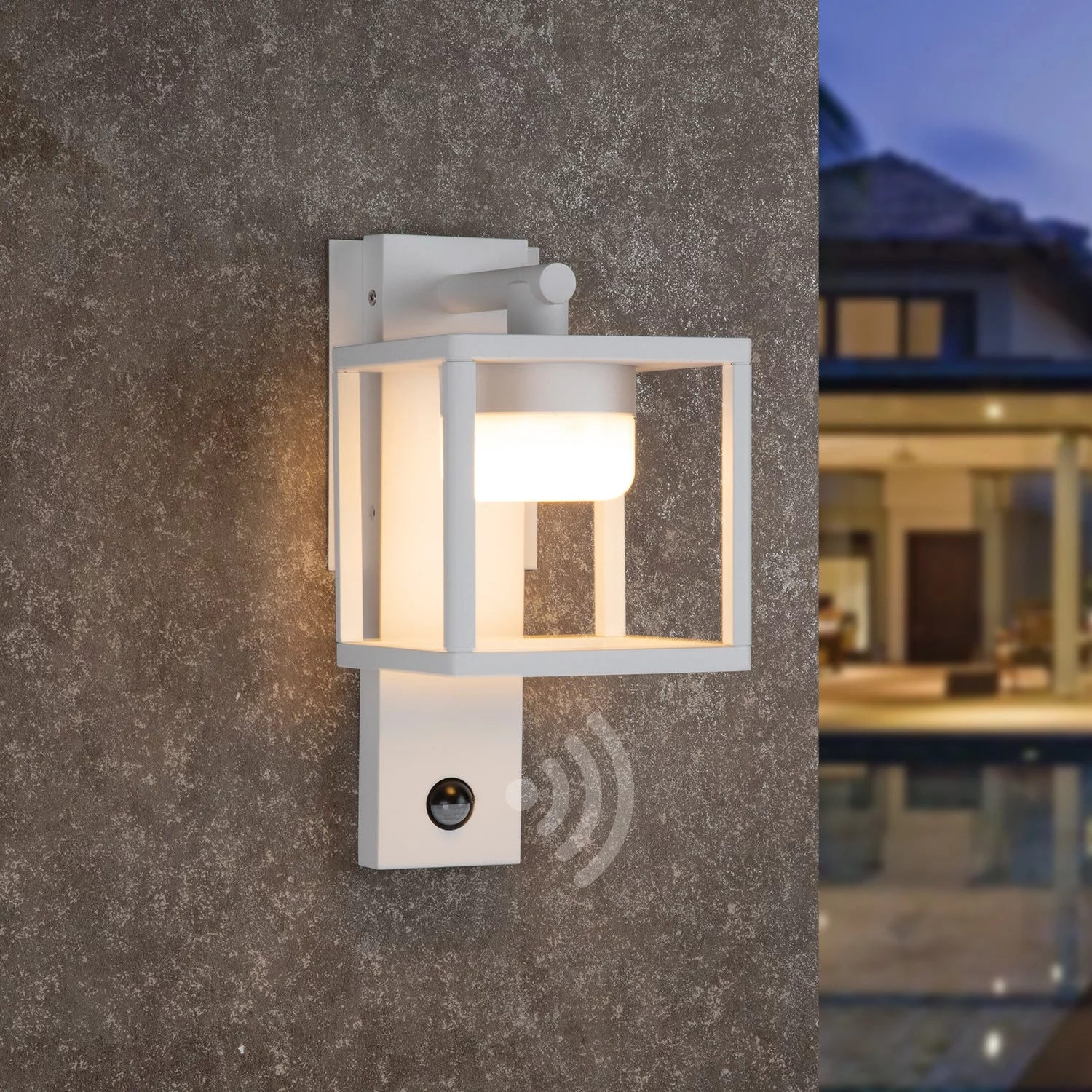 Inowel Outdoor Motion Sensor Wall Light - 650lm GX53 LED Bulb - Modern Wall Sconce - Waterproof(D0102H22TQ7.)