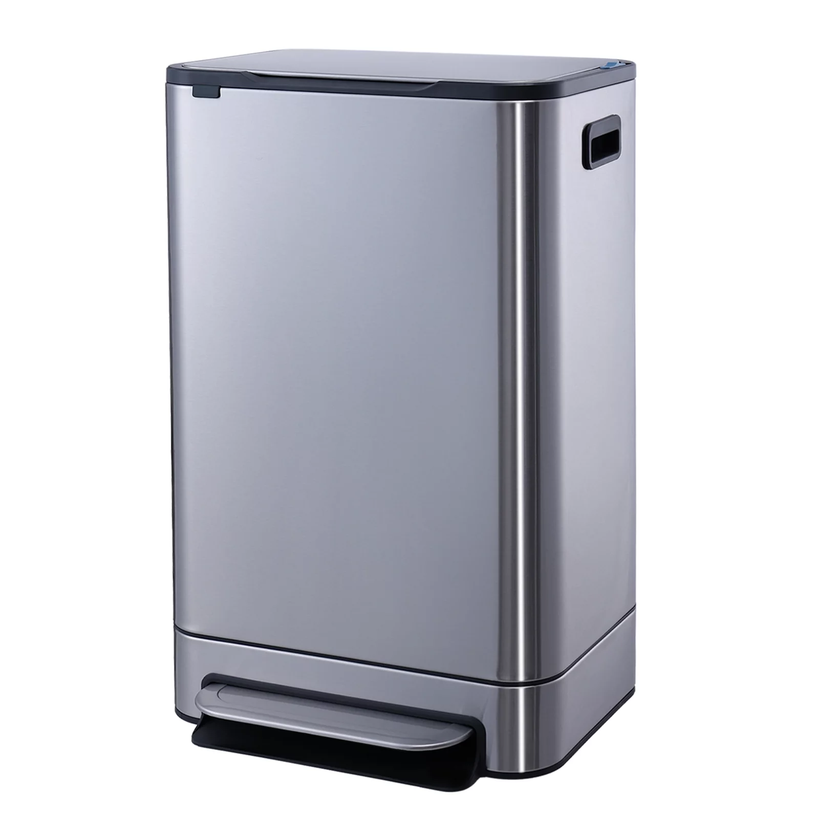 Kitchen Trash Can - ELPHECO - 13.2 Gallon Stainless Steel Garbage Bin with Soft Slow Lid, 50 Liter Pedal Trash Can, Durable Pedal, Removable Plastic Inner Bucket Waste Bin for Office, Kitchen, Outside